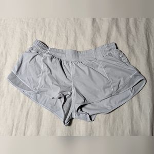 Lululemon size 12 low rise grey shorts with built in underwear